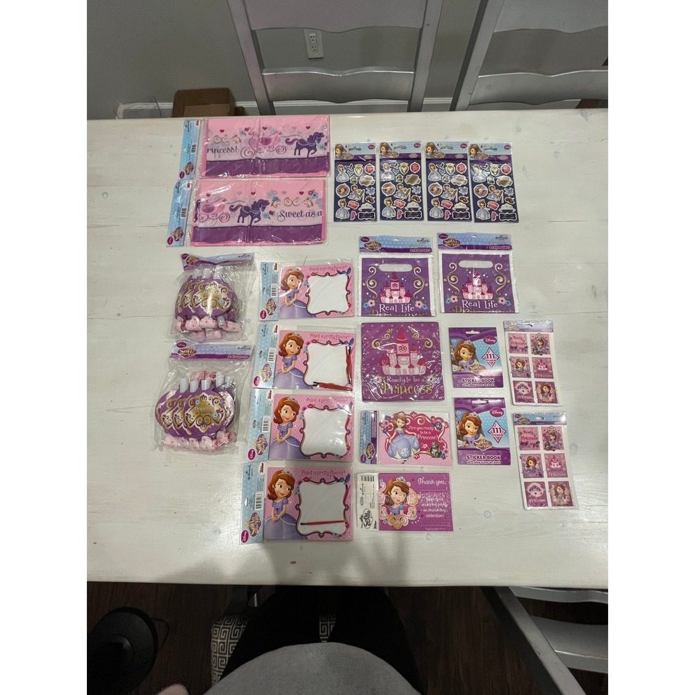 Disney sophia the‎ first party favors, invitations, thank yous, decorations